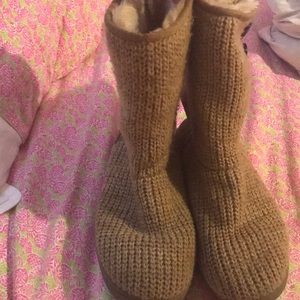 Brown cold weather boots